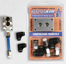 RapidAir Compresed Air Piping System Push-to-Connect Straight Union #50500 